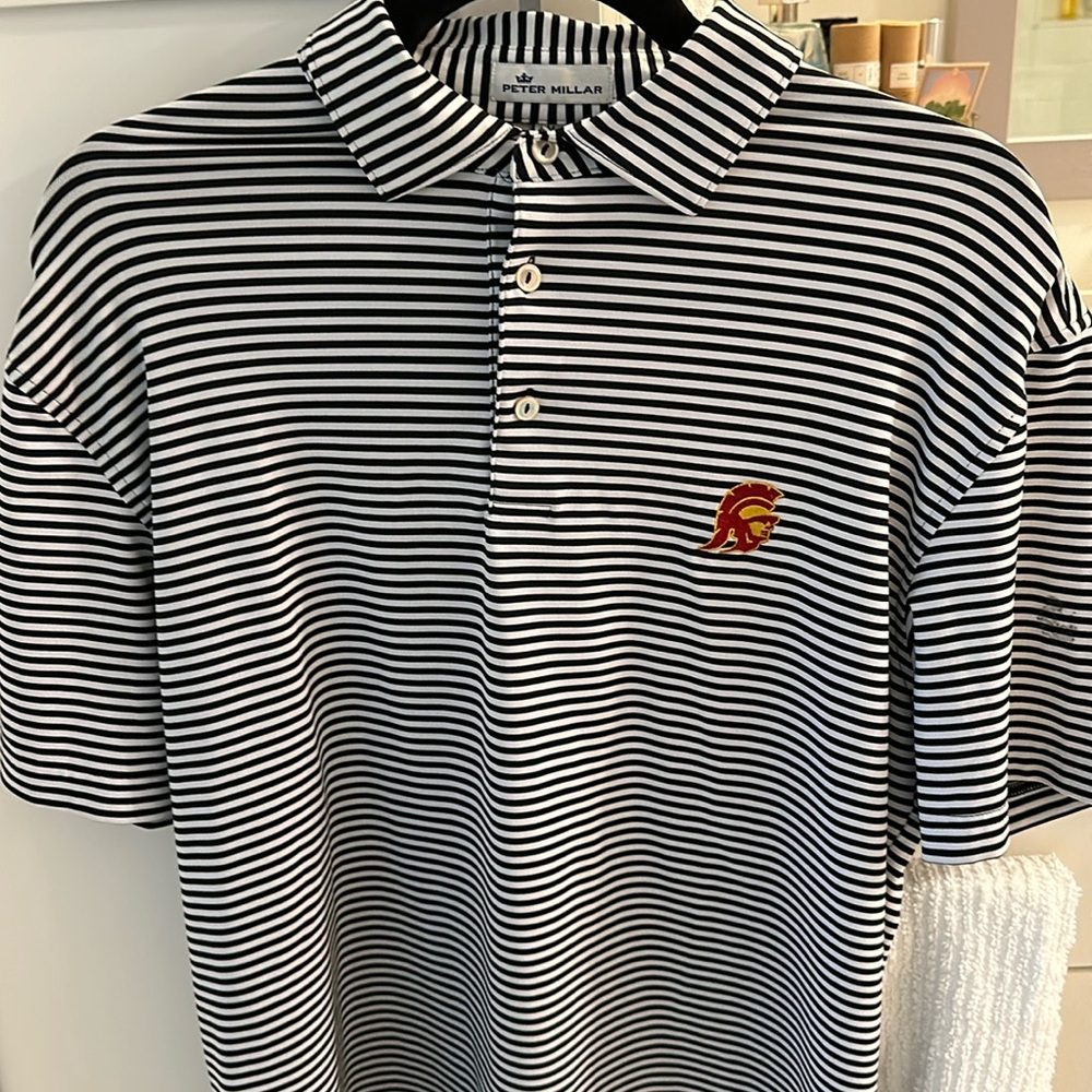 Peter Millar USC Striped Polo